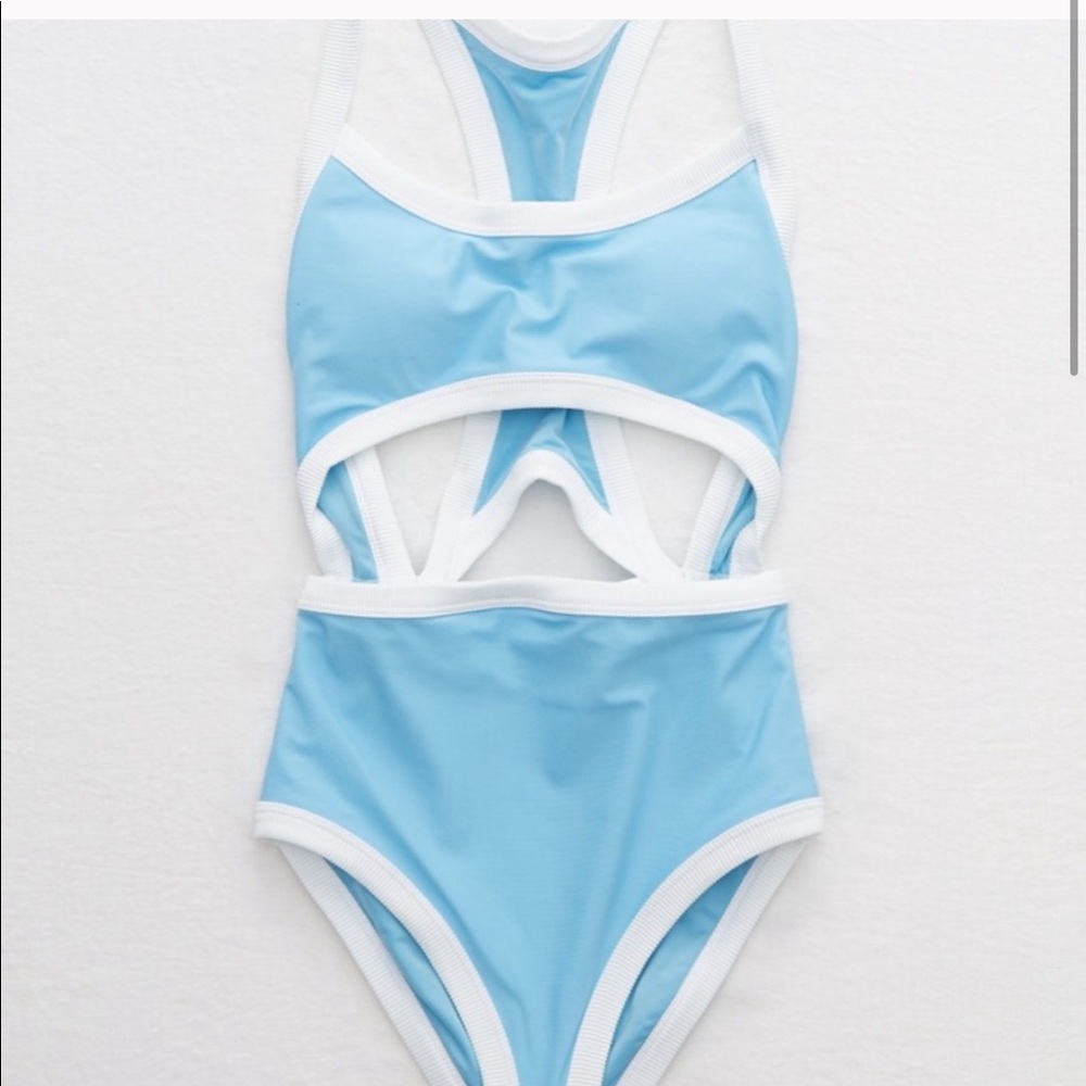 Aerie Blue One Piece Swimsuit